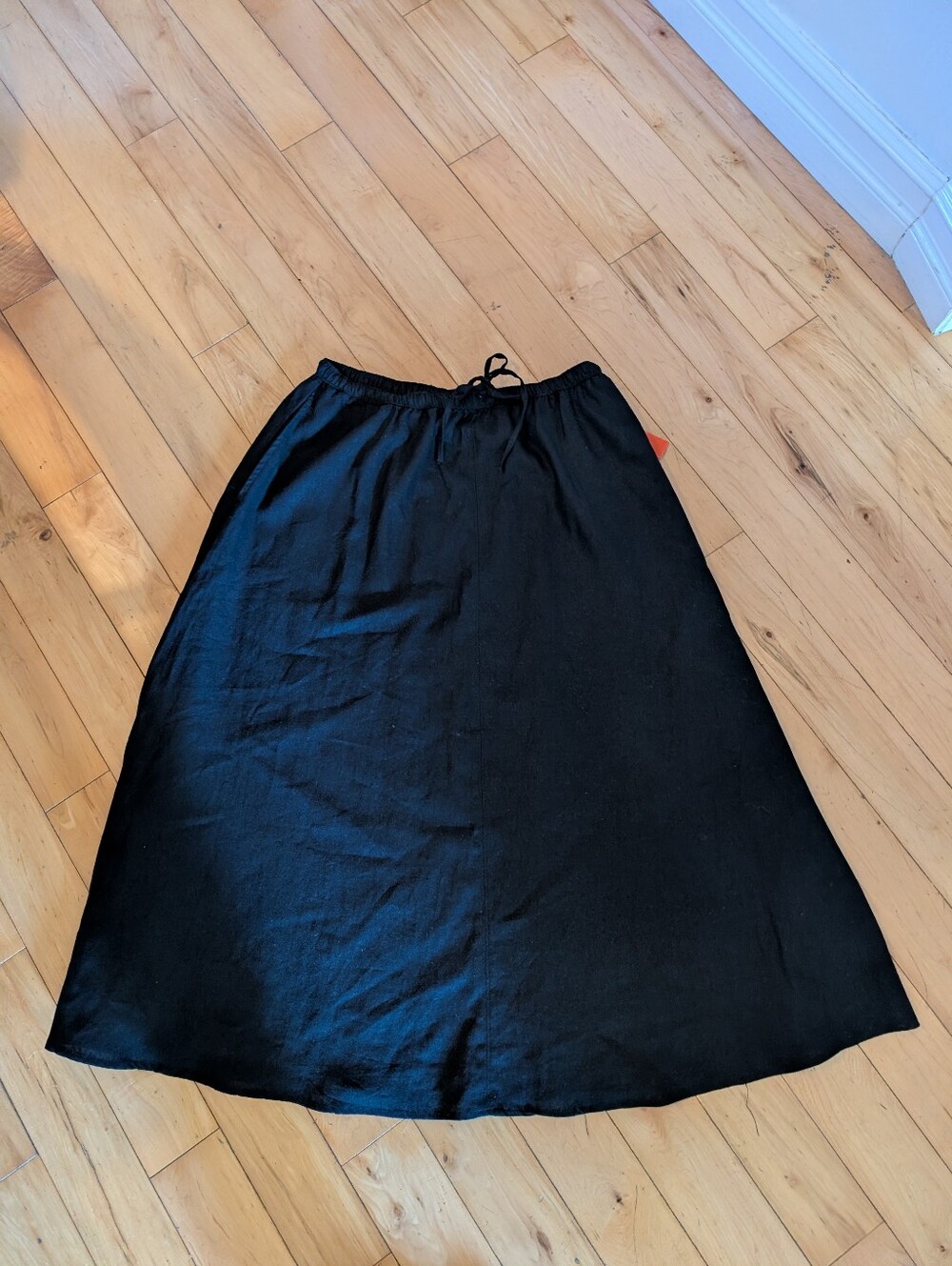 Joe Fresh Black A-Line Skirt with Drawstring Waist